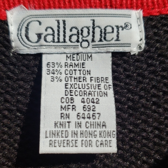 Vintage Gallagher Christmas Fun Sweater Medium - Picture 5 of 8